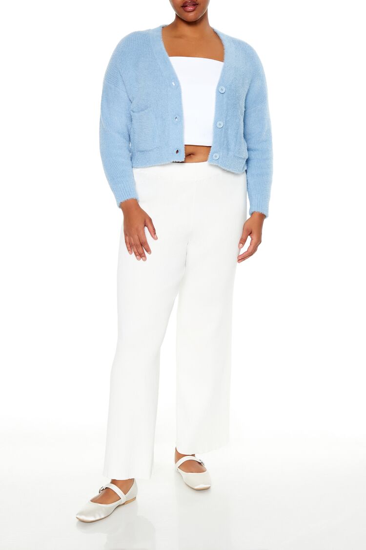 Plus Size Rib-Knit Cardigan Sweater - Image 12