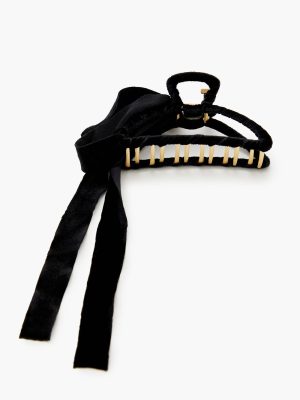 Velvet Bow Claw Hair Clip