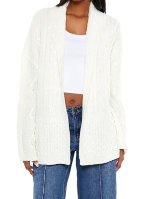 Mixed Knit Cardigan Sweater