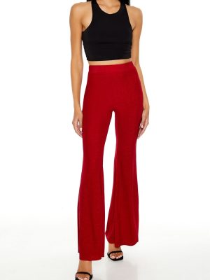 Glitter High-Rise Flare Pants