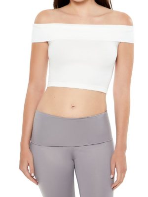 Seamless Off-the-Shoulder Crop Top