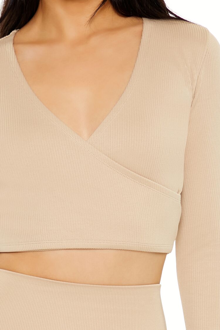 Active Seamless Surplice Crop Top - Image 3