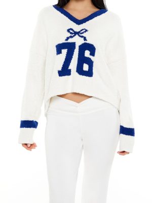 Bow 76 Fuzzy Knit Sweater