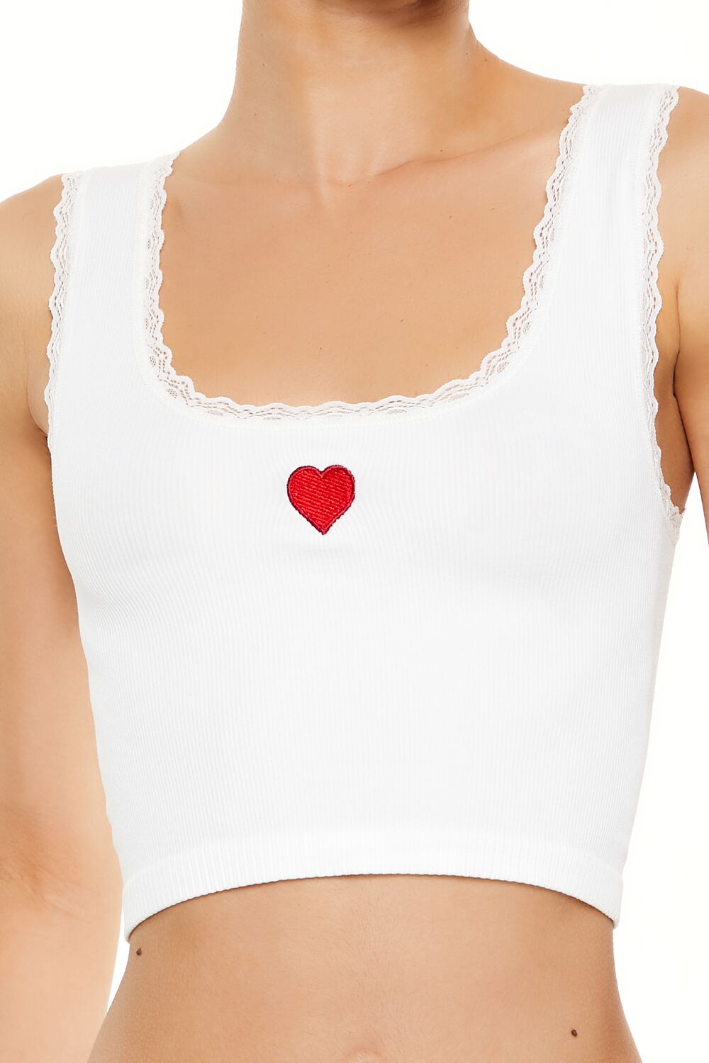 Seamless Heart Embroidered Bralette - Image 2