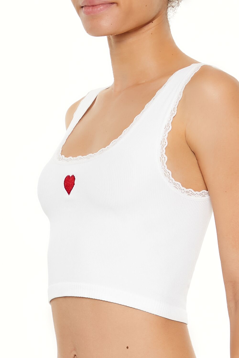 Seamless Heart Embroidered Bralette - Image 3