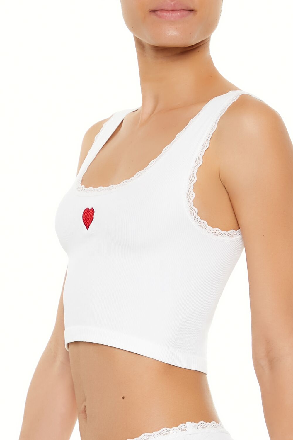 Seamless Heart Embroidered Bralette - Image 4