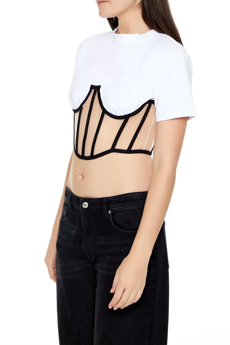 Sheer Corset Combo Crop Top - Image 4