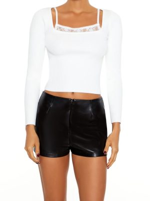 Lace Cami & Sweater Combo Top