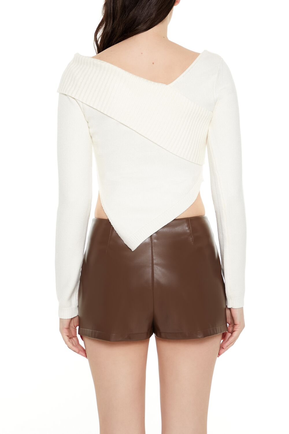 Crossover Cropped Sweater - Image 5