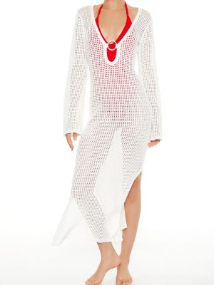 Crochet O-Ring Swim Cover-Up Maxi Dress