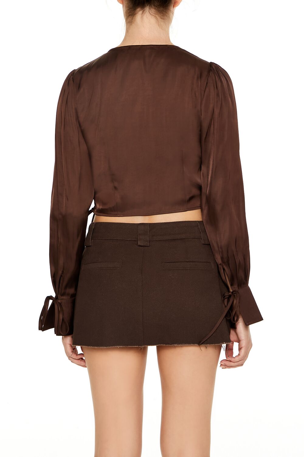 Tie-Front Wrap Crop Top - Image 5