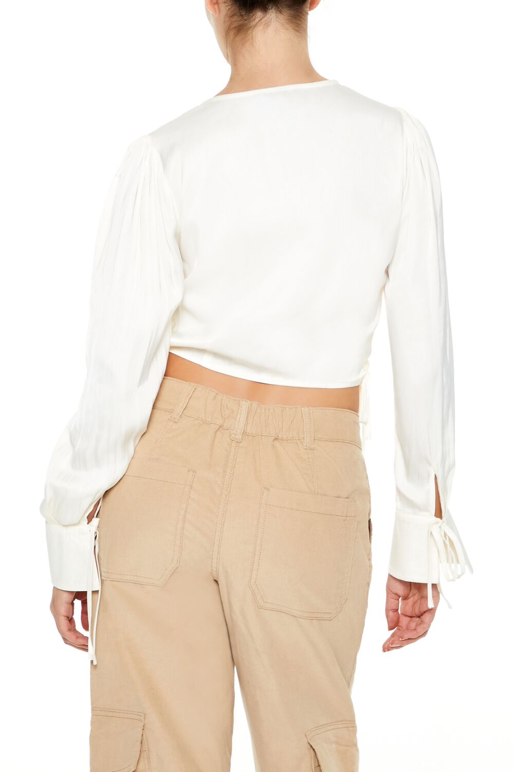 Tie-Front Wrap Crop Top - Image 10