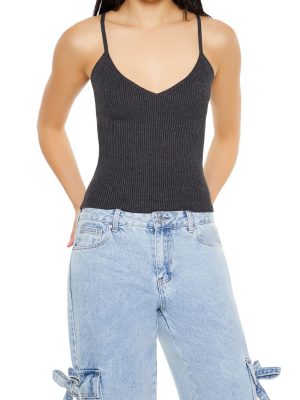 Sweater-Knit V-Neck Cami