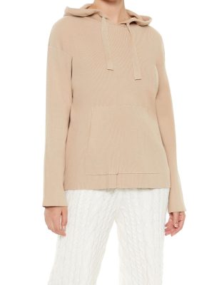 Sweater-Knit Drop-Sleeve Hoodie