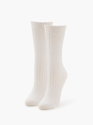 Cable Knit Crew Socks