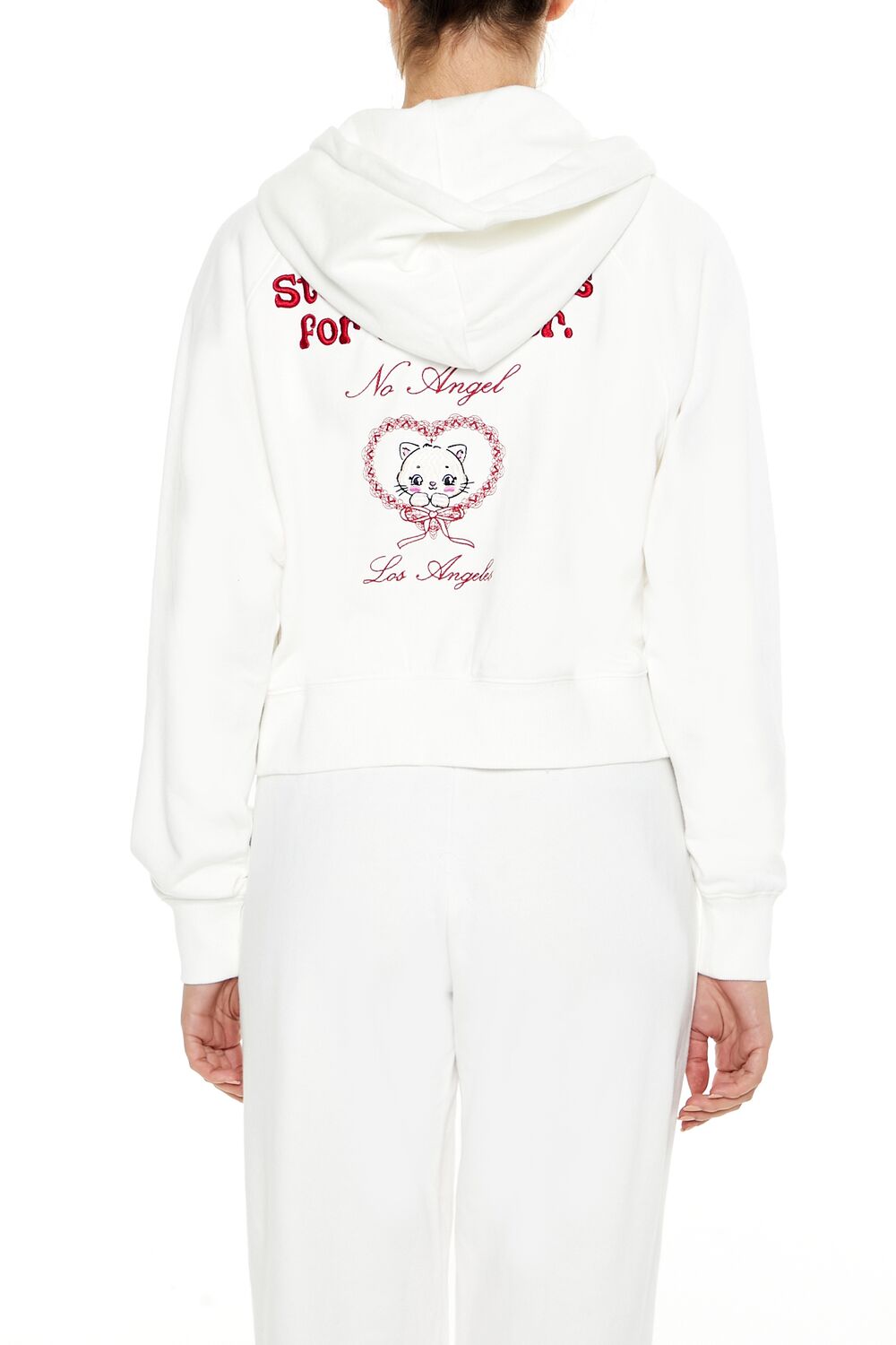 Embroidered Devil Heart Zip-Up Hoodie - Image 5