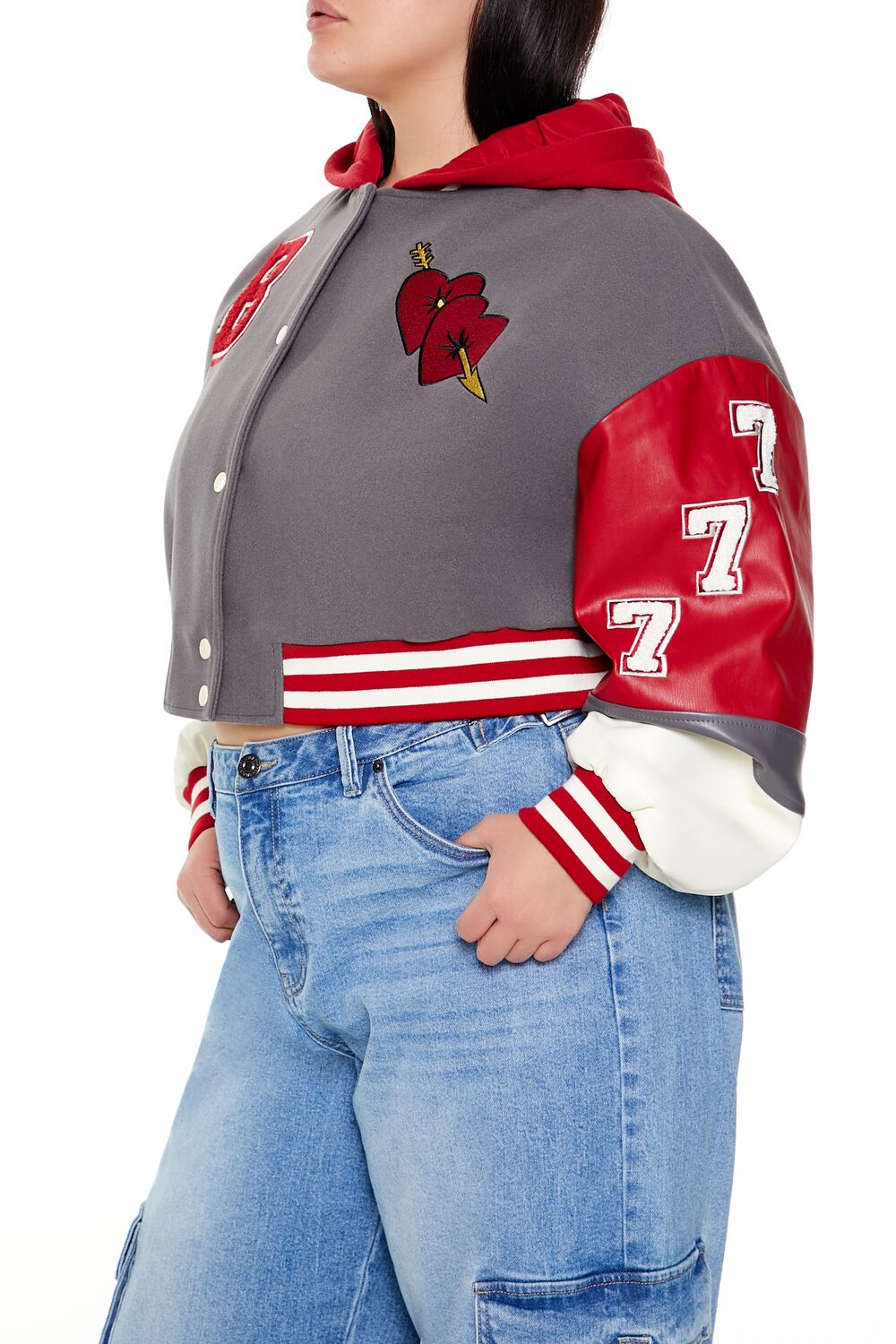 Plus Size Baby Girl Varsity Jacket - Image 4