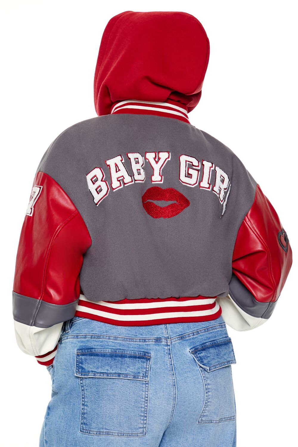 Plus Size Baby Girl Varsity Jacket - Image 6