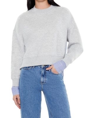 Striped Colorblock Combo Pullover