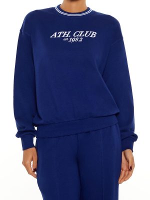 Fleece Varsity-Striped Pullover