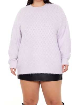 Plus Size Textured Drop-Sleeve Sweater
