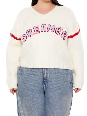Plus Size Dreamer Fuzzy Knit Sweater