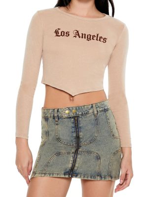 Los Angeles V-Cut Cropped Tee