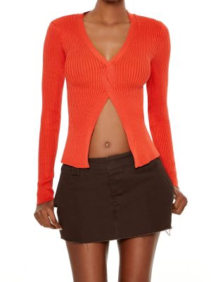 Twisted Split-Hem Sweater