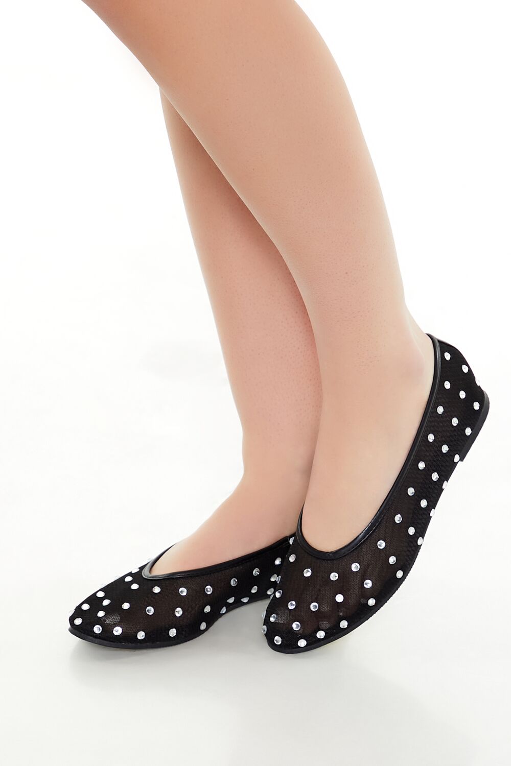 Sheer Rhinestone Ballet Flats - Image 5