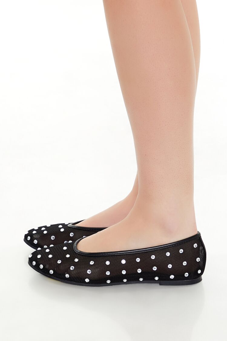 Sheer Rhinestone Ballet Flats - Image 6