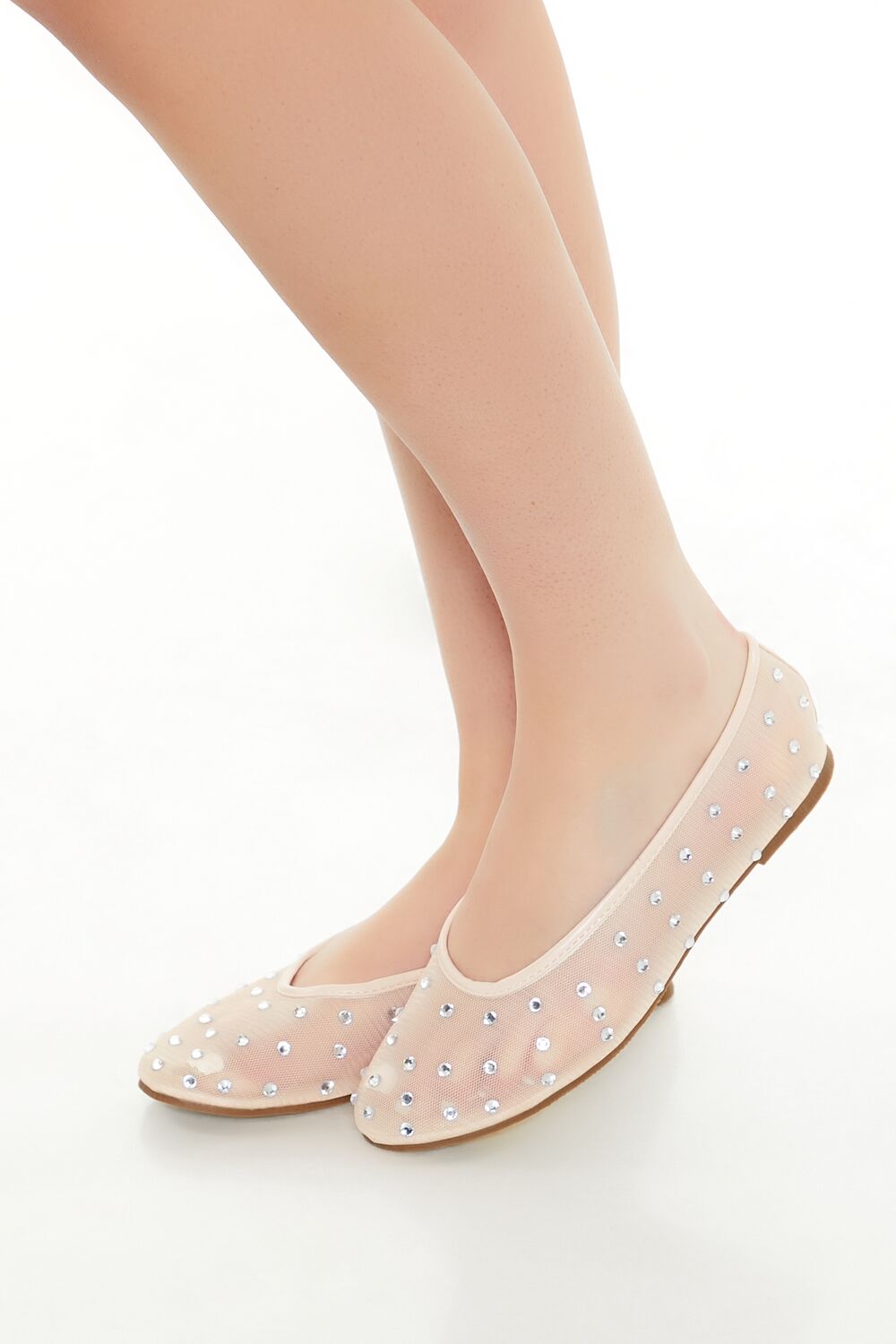 Sheer Rhinestone Ballet Flats - Image 2