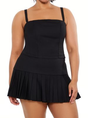 Plus Size Poplin Smocked Cami