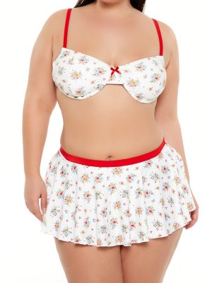 Plus Size Floral Underwire Bikini Top
