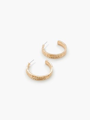 Hammered Hoop Earrings