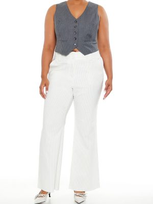 Plus Size High-Rise Trouser Pants