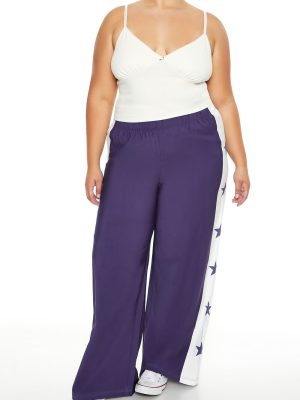 Plus Size Star Striped Pants