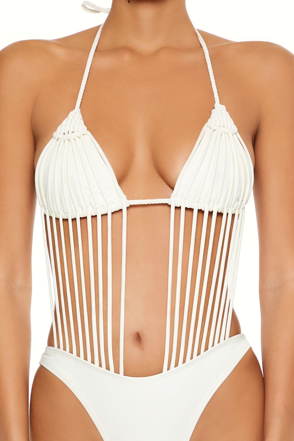 Macrame Halter Monokini One-Piece Swimsuit - Image 4
