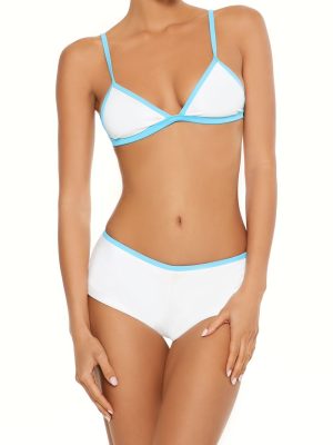 Essentials Contrast Binded Triangle Bikini Top