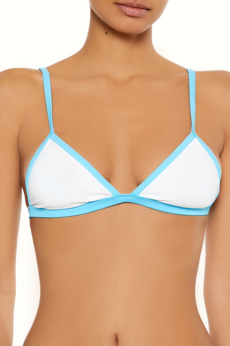 Essentials Contrast Binded Triangle Bikini Top - Image 2