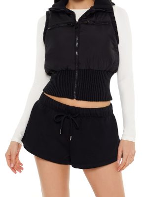 Cropped Zip-Up Vest