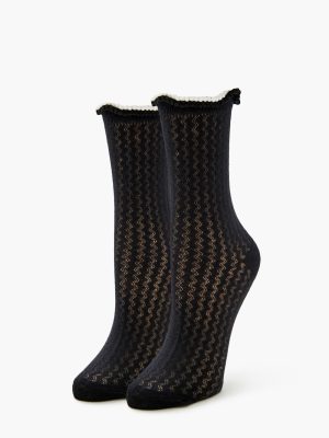 Pom Pom Lettuce-Edge Crew Socks