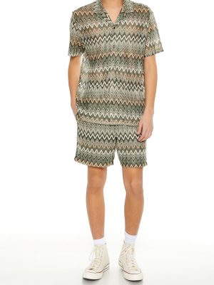 Multi Zigzag Drawstring Shorts