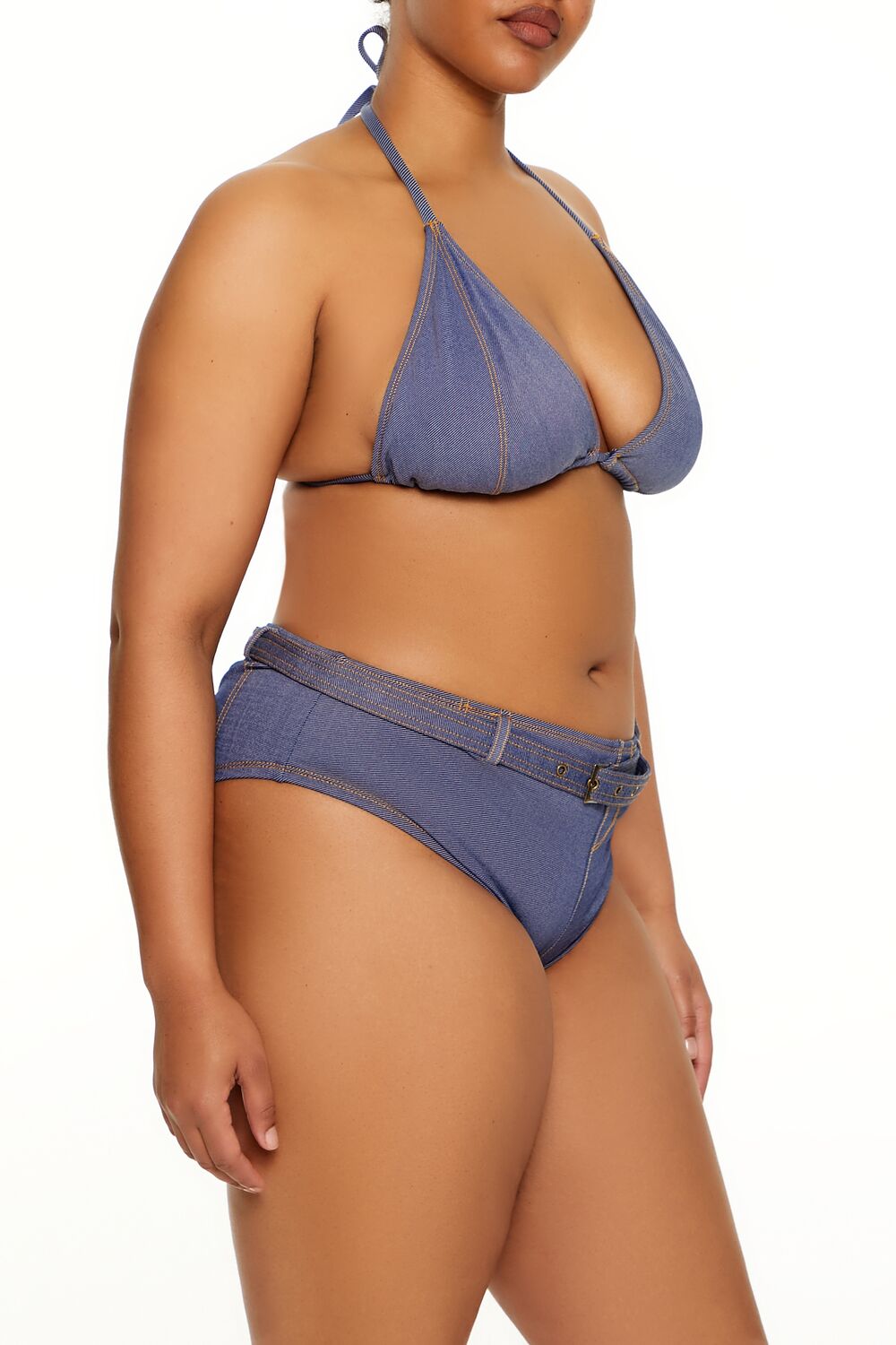 Plus Size Denim Bikini Bottoms - Image 4