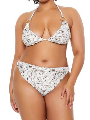 Plus Size Horse Triangle Bikini Top