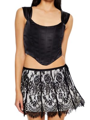 Corset Satin Crop Top