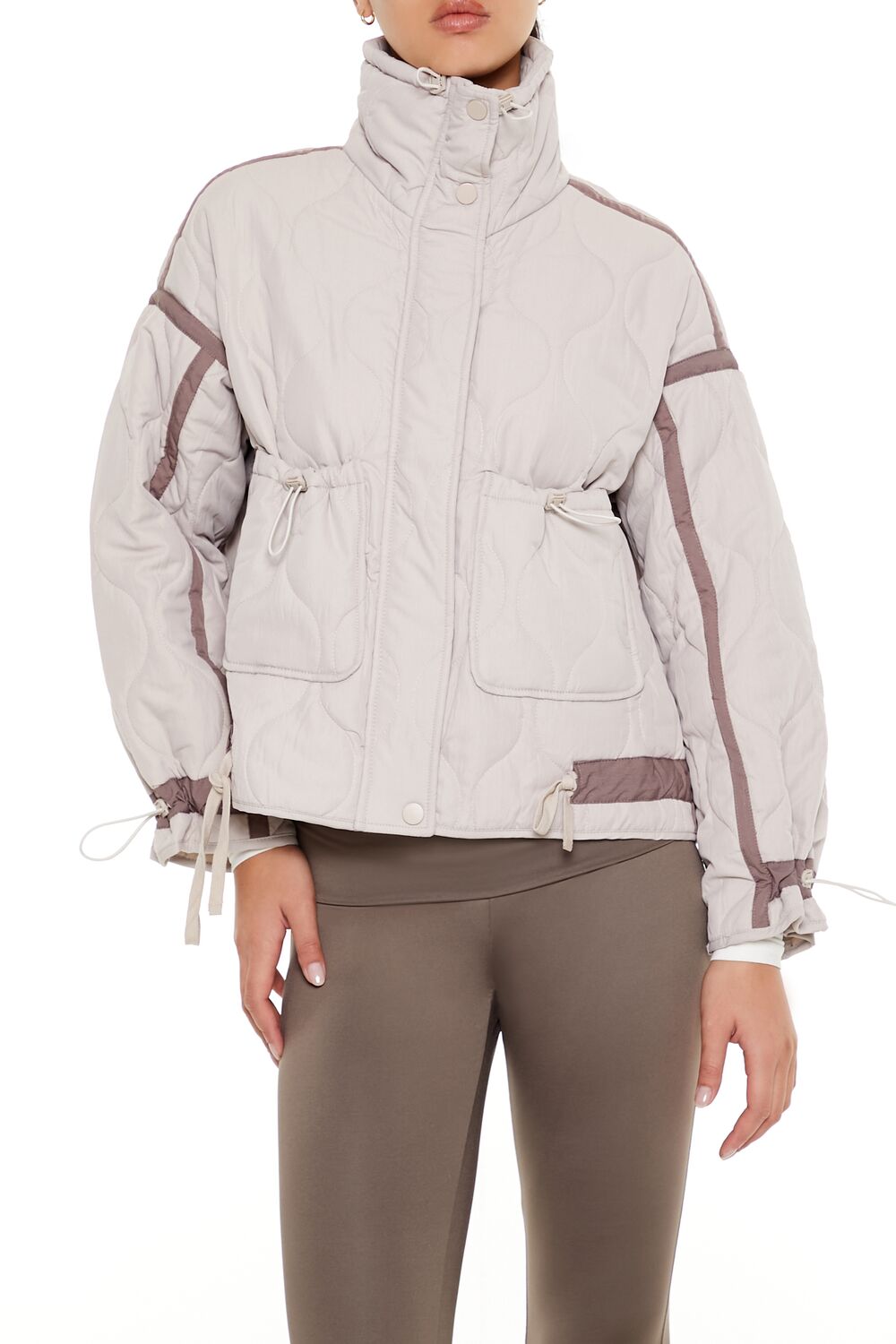 Quilted Two-Tone Puffer Jacket - Image 6