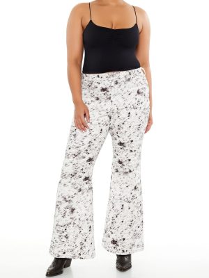 Plus Size Spotted High-Rise Pants