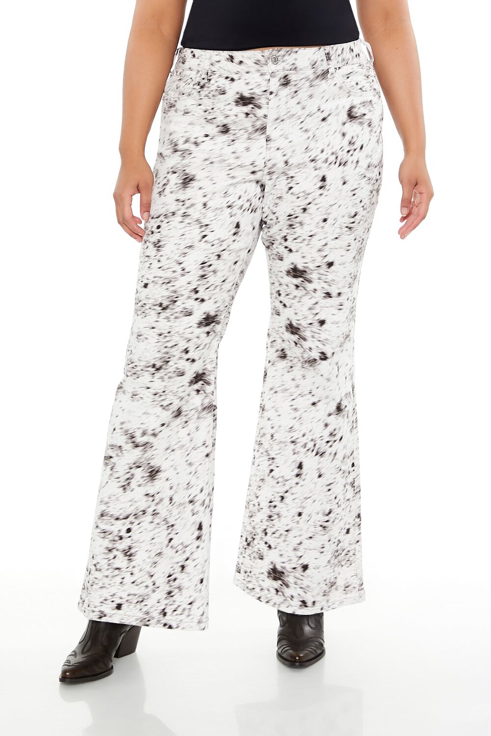 Plus Size Spotted High-Rise Pants - Image 2
