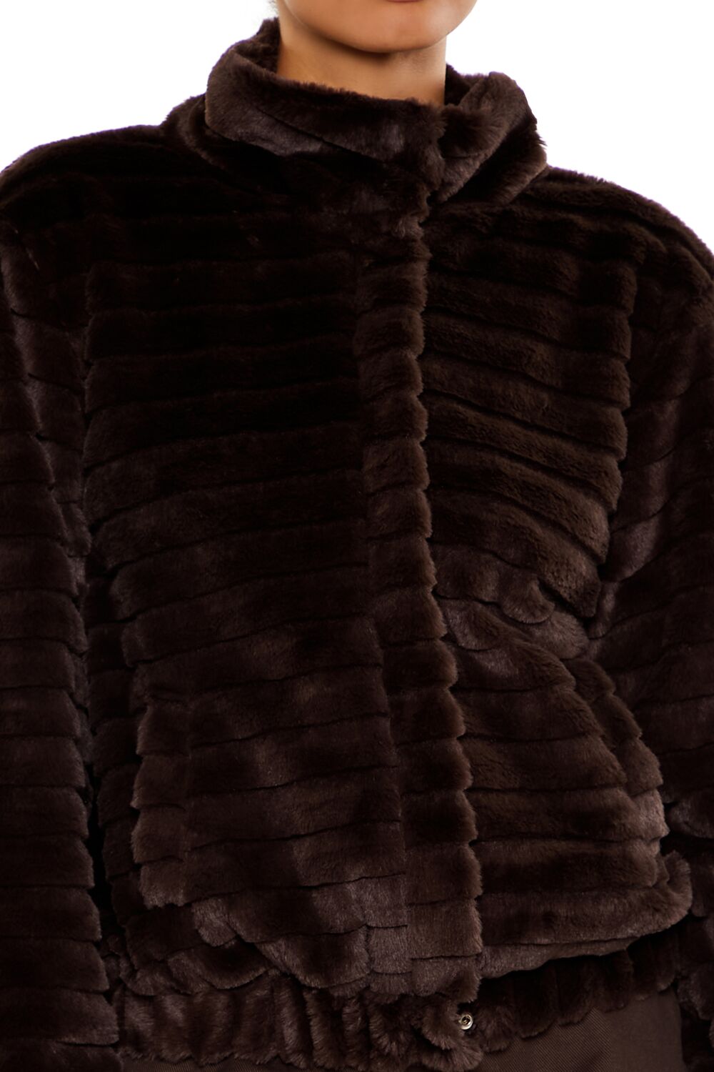 Quilted Faux Fur Bomber Jacket - Image 8