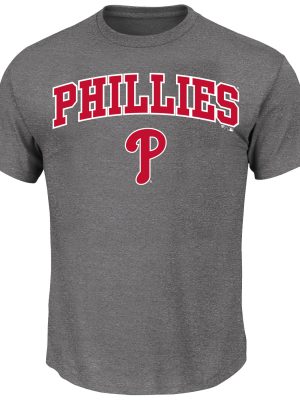 Mens Big And Tall Team Logo Short Sleeve Arch Logo Tee Shirt - Philadelphia Phillies